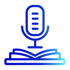 Library Icon Line Gradient