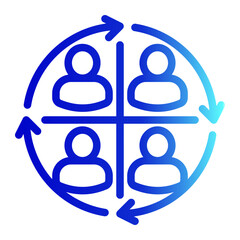 Community Icon Line Gradient