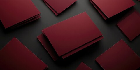 Elegant Deep Burgundy Business Card Layout with Blank Space for Custom Text and Branding in Professional Setting