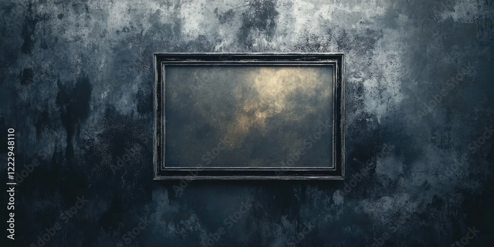 Poster Elegant vintage frame positioned on abstract textured dark and light canvas with ample space for personalized text or artwork branding.