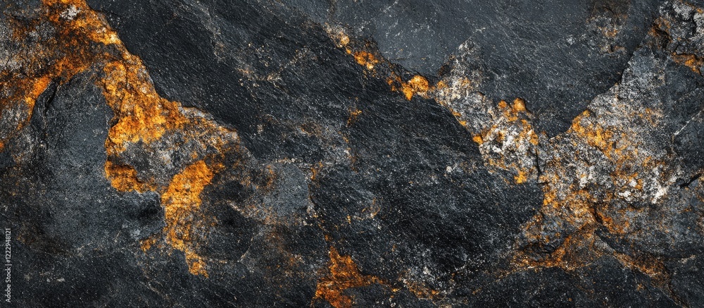 Poster Black Slate Stone Texture Background Featuring Dark Granite Material and Warm Tones Ideal for Text Overlay and Design Projects