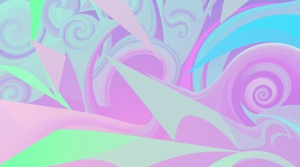 Vibrant swirls and abstract shapes create a mesmerizing dance of colors in a playful digital art representation