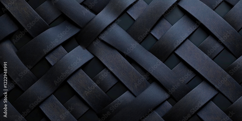 Fototapete Elegant Dark Woven Background Texture with Empty Space for Text and Design Elements in Sophisticated Visual Style