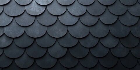 Sleek Dark Grey Roof Tiles Texture Under Ambient Indoor Lighting Ideal for Text Overlay and Design Projects