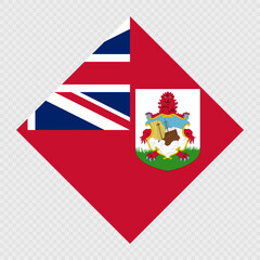 Fototapeta premium Bermuda rhombus flag. Vector illustration.
