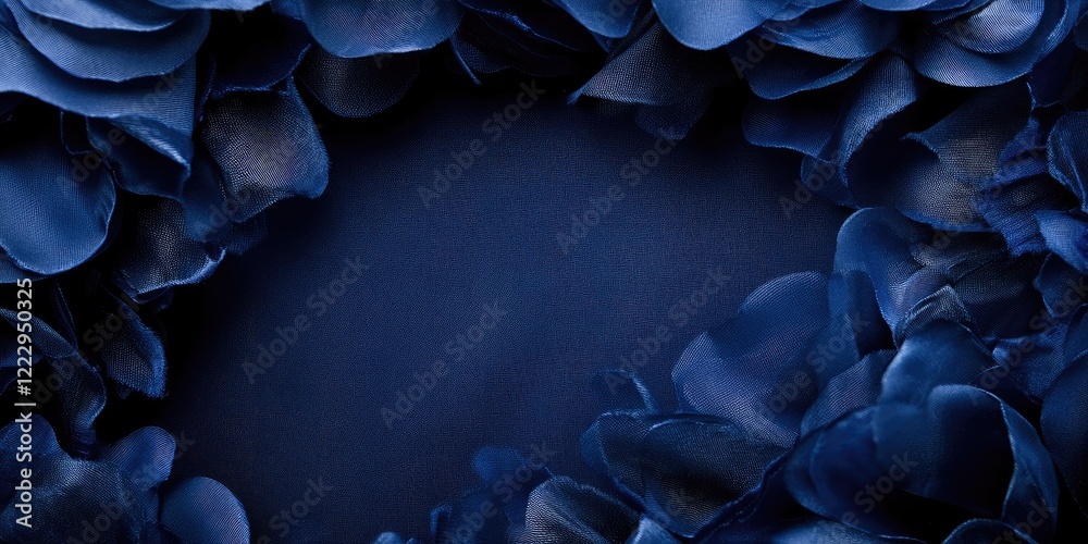 Poster elegant dark blue floral background with ample space for text and design elements