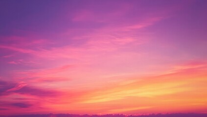 Obraz premium Vibrant sunset sky with pink, orange, and purple hues.