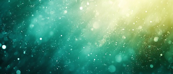 Naklejka premium Emerald and ivory magical abstract background with floating