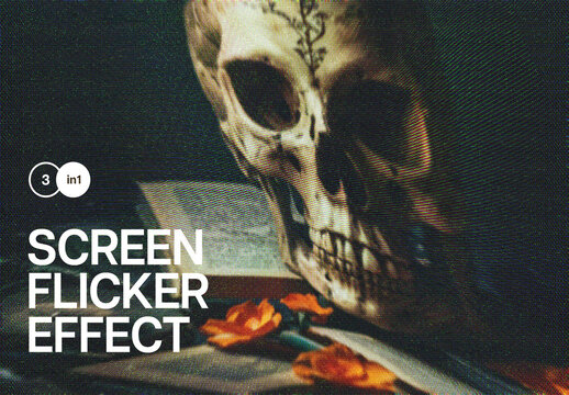 CCTV Flicker Effect Mockup