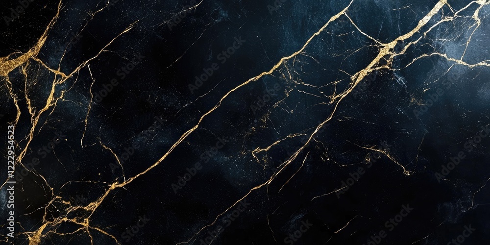 Poster sophisticated dark grey and gold marble texture ideal for elegant backgrounds and text displays