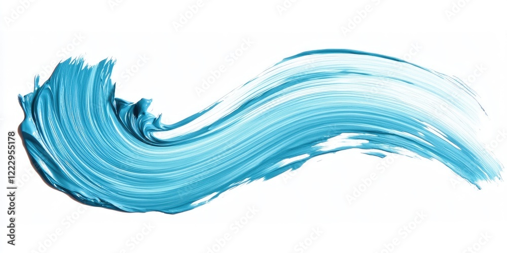 Poster Elegant blue brushstroke abstract design with smooth flow and ample white space for text placement and creative projects