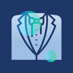 Dress code glassmorphism illustration.