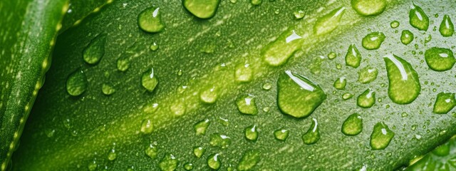 Aloe vera leaves close up, Generative AI,