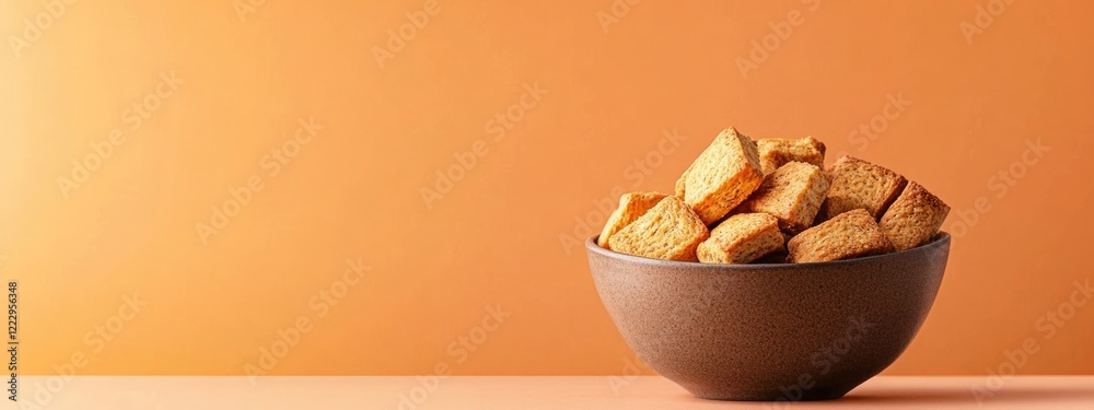 Aufkleber Dried bee bread in a bowl on a gradient background with ample empty space for customized text or branding.