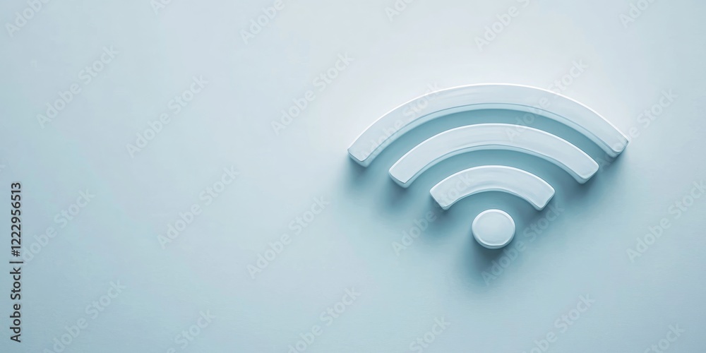Poster Elegant wireless communication design with empty space for text ideal for networking concepts and technology advertising.