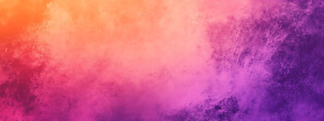 A vibrant gradient of orange, pink, and purple tones blending seamlessly in a textured background