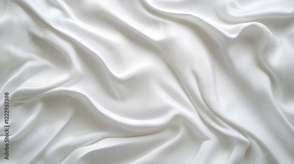 Aufkleber elegant white satin fabric texture for photography soft light background ideal for showcasing produc