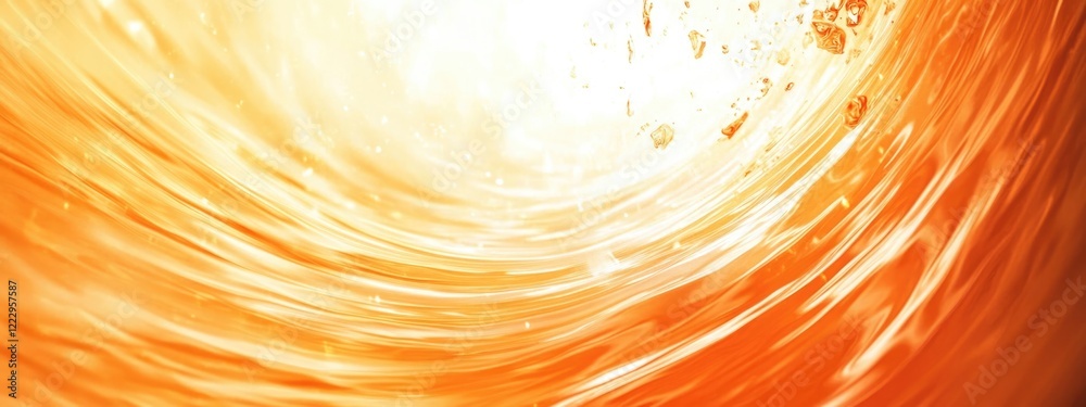 Poster Abstract Orange Wave Background with Dynamic Radial Blur and Copy Space for Text Use in Design and Marketing Projects