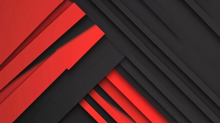 Obraz premium Abstract Red and Black Geometric Design