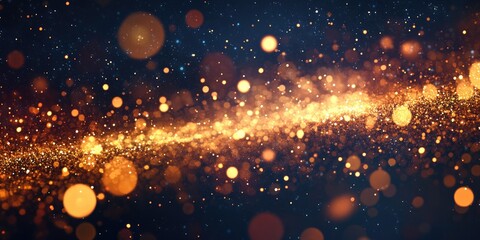 Fototapeta premium Elegant Glittering Gold and Black Background for Holiday and Christmas Promotions with Space for Text