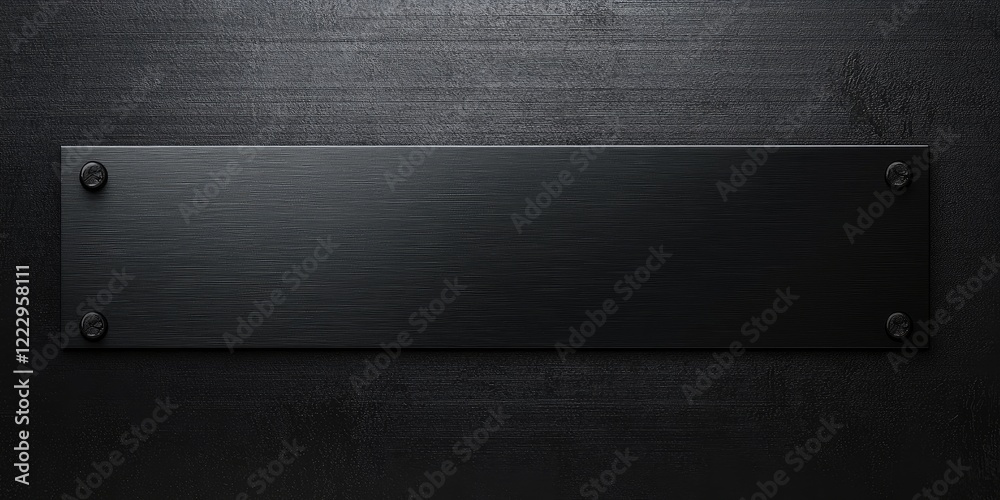 Poster Sleek dark steel background featuring metallic texture with ample space for text or branding elements in a modern design layout