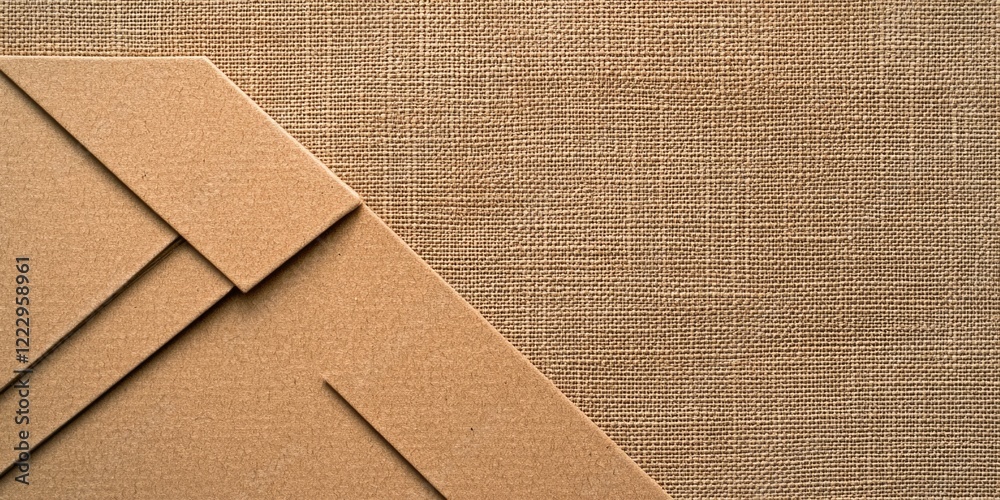 Poster elegant embossed kraft texture featuring a contemporary geometric design with ample blank space for 