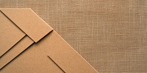Elegant embossed kraft texture featuring a contemporary geometric design with ample blank space for personalized text and creative projects
