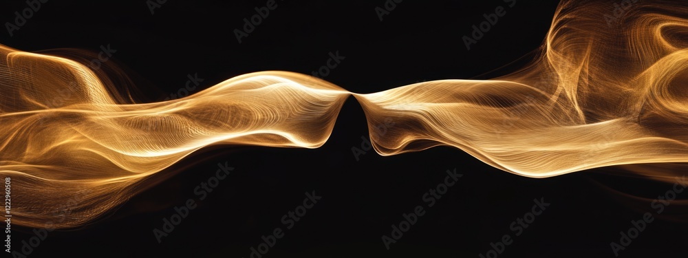 Poster Vibrant Flowing Light Waves Abstract Design with Ample Space for Custom Text and Creative Messaging