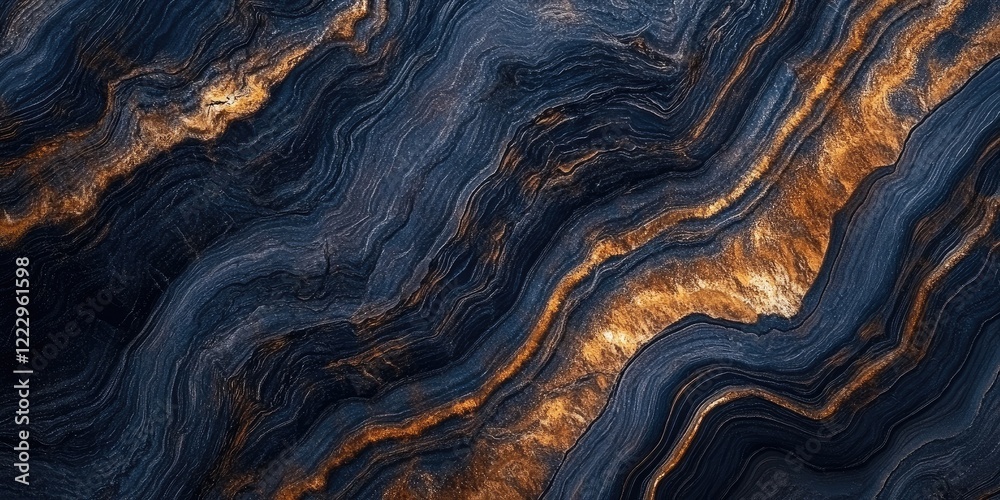 Aufkleber luxurious dark marble surface with golden accents showcasing elegant texture and ample space for sty