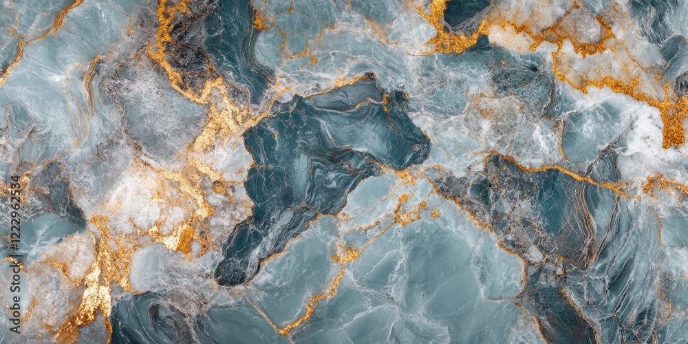Fototapete luxurious blue marble texture with golden veining ideal for sophisticated backgrounds and elegant de