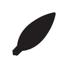 Zero watt light bulb Silhouette Vector Illustration