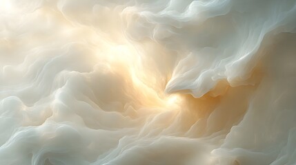 A background of muted ivory with faint, swirling abstract patterns.