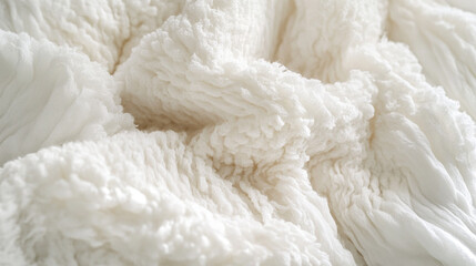 Elegant White Fabric Texture Soft Draped Crepe Detailed Closeup Photography Background Silk Woven   