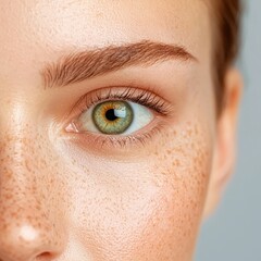 Obraz premium Close-up highlighting pigmentation near the temples