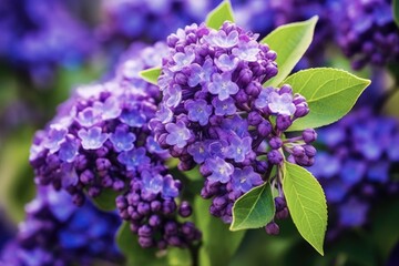 Lilac Beauty: Stunning Ceanothus Flower in Lush Green Garden during Spring and Summer Bloom