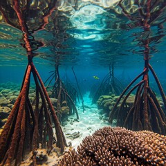 Underwater Mangrove Ecosystem