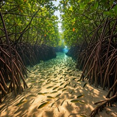Fish in a Mangrove Creek
