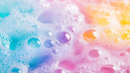 Foam texture with vibrant colors creating an engaging visual in a playful setting