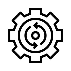 workflow optimization line icon