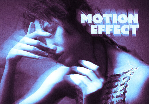 Toxic Motion Photo Effect Mockup