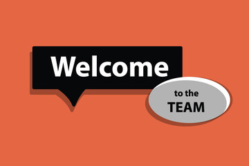 Welcome to the team icon in flat style. Hire worker vector illustration design background