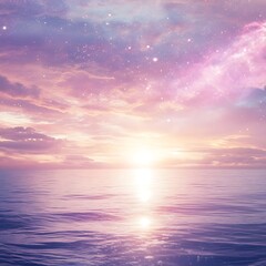 Fototapeta premium Colorful sunset over ocean 