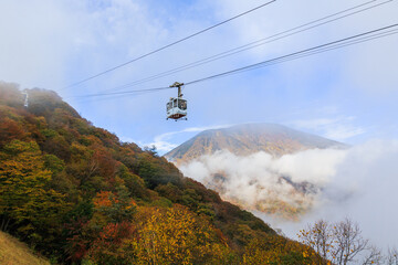 日光　紅葉　いろは坂