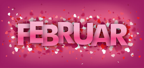 Valentinstagsmonat der Liebe Februar	