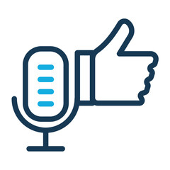 Like Icon with Trendy Line Color Style