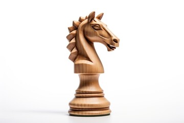 Chess horse game white background.