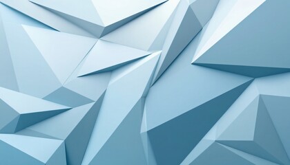 Obraz premium This image showcases a captivating abstract geometric pattern composed of multifaceted, light blue triangles