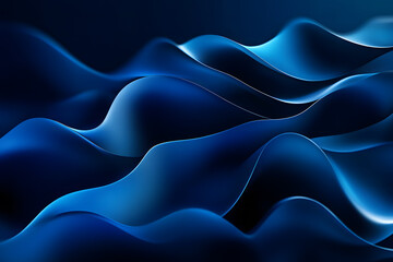 Obraz premium Abstract Blue Glowing Waves with Sparkling Particle Effects