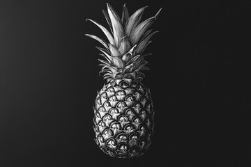 Obraz premium Pineapple in Black and White