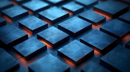 A background of overlapping squares with a subtle shadow effect.